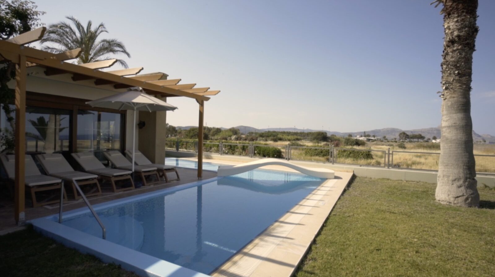 A private pool at the pergola